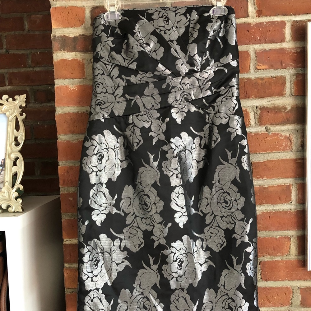 Strapless Black and Silver WHBM Dress